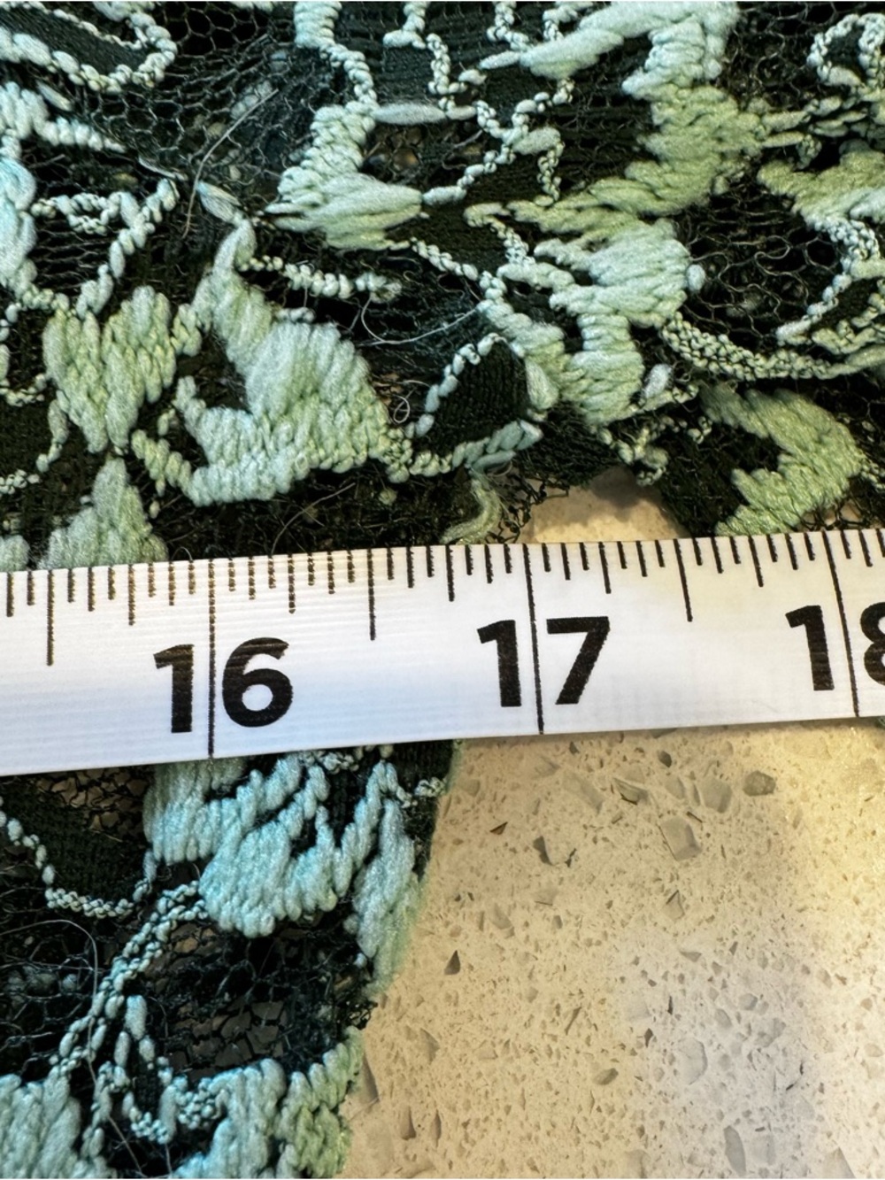Anthropologie Dolan Lace Blouse XS Green Sheer Floral Ruffle Neck Romantic Top - Picture 10 of 13